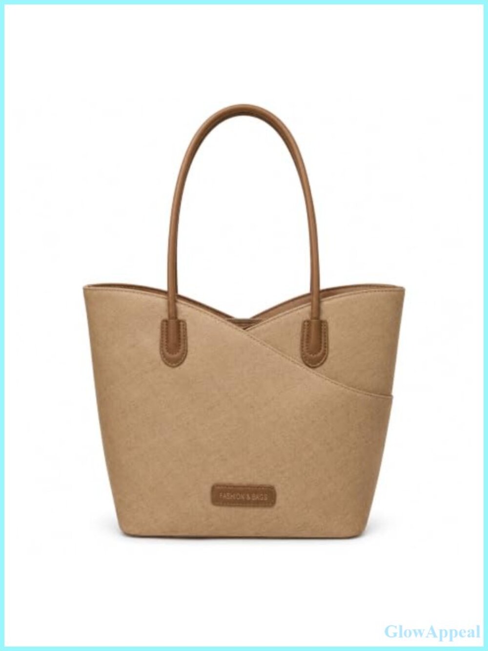 Faux Leather Tote Bag Structured Shoulder Bag Commuter Handbag